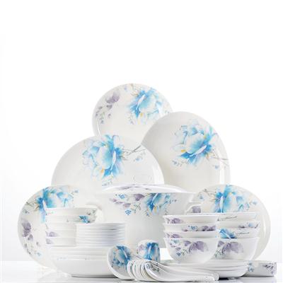 淫荡女同丝袜48头聆听花开骨瓷礼品餐具套装